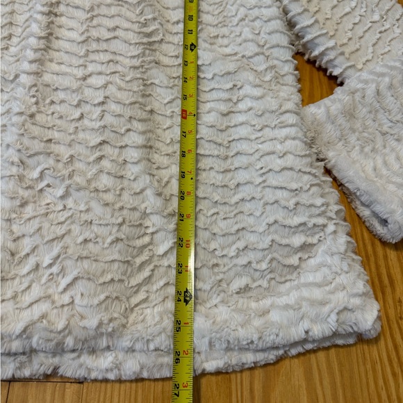 Patagonia Fleece Pelage Jacket XLarge Ivory High Pile Coat Asymmetric Zip Snap - Picture 6 of 10